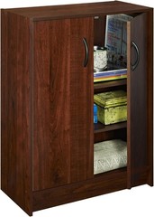 Versatile 1307 Stackable Organizer – Dark Cherry, 2-Door with Adjustable Storage