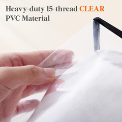 4-Pack Clear Storage Bags, 60L Zippered Organizers for Bedding and Comforters