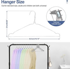 Wire Hangers 50 Pack, Metal Wire Clothes Hanger Bulk for Coats, Space Saving …