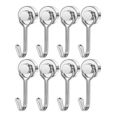 Magnetic Hooks Hangers 8 Pack for Refrigerator Strong Neodymium Swivel Swing