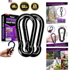 2Pcs 5.5In Spring Snap Hooks 1000LBS Capacity, Utility Hook Clip, Heavy Duty …