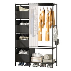 Clothes Rack Heavy Duty Clothing Garment Rack Storage 4 Drawer Bedroom Organizer