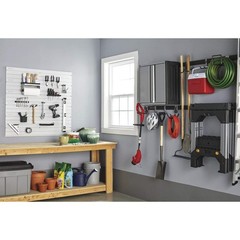 Rubbermaid Universal Metallic FastTrack Hanging Garage Hook Organizers (4 Pack)