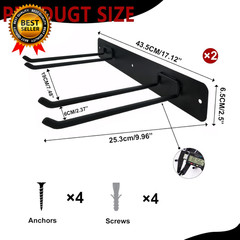2Pack Folding Chair Storage Rack Chair Hangers for Garage Wall Garage