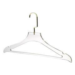 YBM Home Quality Acrylic Clear Coat Hangers, with Bar