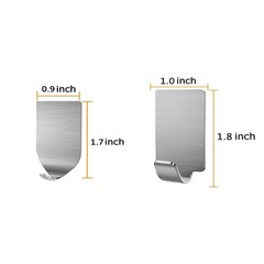 32 PCS Adhesive Hooks Heavy Duty Wall Stainless Steel Waterproof Hanger