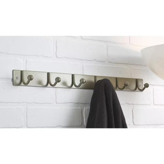 19-5/8 In. (500 Mm) Matte Nickel Utility Hook Rack