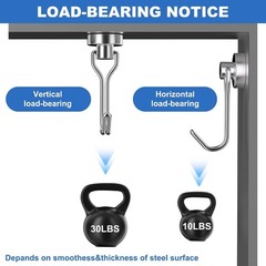 20Pack Magnetic Hooks 30Lbs+ Swivel Swing Magnet Hooks Heavy Duty Strong Magnets