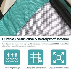 Compression Packing Cubes Set – 5 Lightweight Luggage Organizers bags for Travel