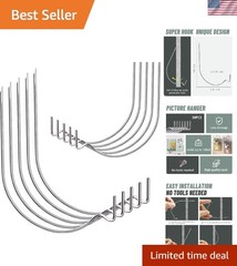 32pcs Professional-quality Picture Hanging Hooks – Effortless Install & Support