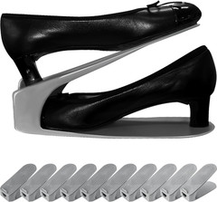 One-Piece Shoe Slot Organizer 10 Pack, Space-Saving Stackers for Closet, Entrywa