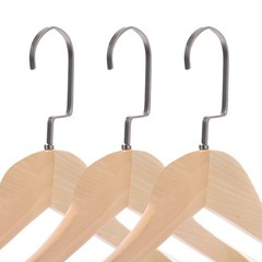 Pack of 12 Solid Wood Clothes Hanger 2.4″ Wide Shoulder for Outerwear Suit Pants