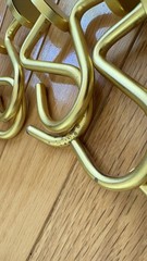 West Elm Matte Gold Metal Traditional S Hooks Hanging Hooks Set of 12