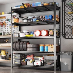 3000lbs Garage Steel Storage Shelves 84″H Industrial Heavy Duty Shelving Rack