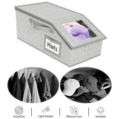 1/2/3PC Hat Storage Dust Bag Baseball Hat Cap Organizer Clear Rack Zipper Holder