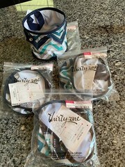 Thirty-One Storage Bin And Matching Pieces. 8 Piece Set. “DOTTY CHEVRON”. NEW.