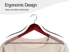 Wooden Hangers 20 Pack Wood Coat Hanger for Coats Shirts Jackets Pants Suits …