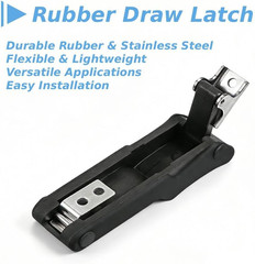 Flexible Rubber Draw Latch, 2PCS Flexible Soft Black Front Storage Rack