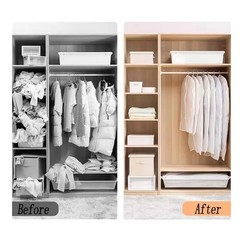 1-10pcs Garment Dust Cover Bag Suit Storage Zipper Dress Clothes Coat Protector