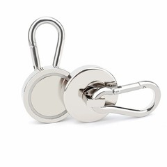66 kg Heavy Duty Magnet with Carabiner Hook, Strong Magnetic Hooks for Hanging