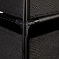4-Tier Fabric Dresser for Closet – 16.5 X 13 X 33 In, Black – Storage Cabinet wi