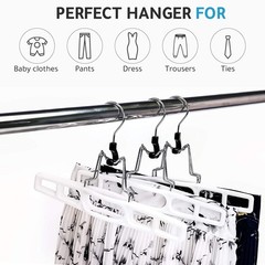 Quality Hangers 10 Pack Premium Skirt – Thin Space 11″x7.3″, White