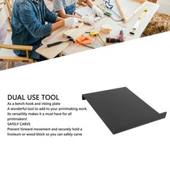Linoleum Block Printing Kit Bench Hook & Ink Plate (9.1×7.1×1.0in)