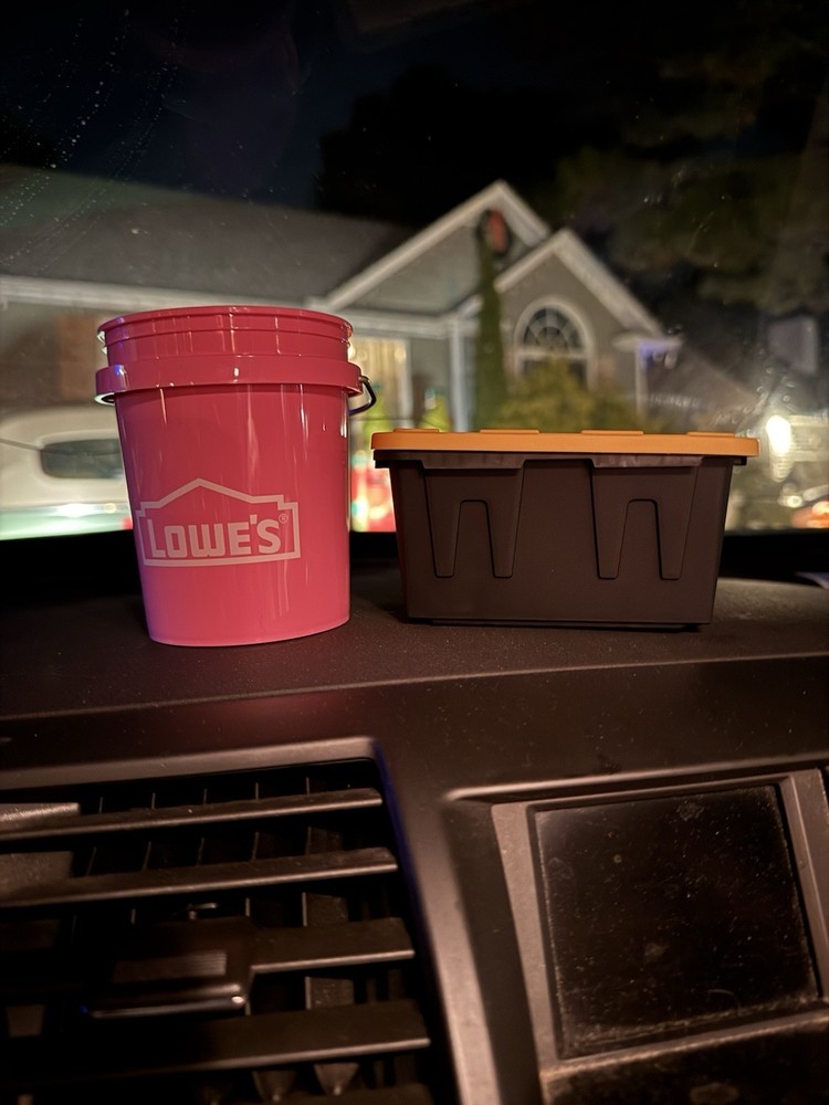 NEW Lowe’s Teeny Commander Tote Mini Storage Container and Tiny Bucket with Lid