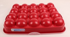 Sterilite Ornament Red Storage Case Holds 20 3.5″ Christmas Holiday Ornaments