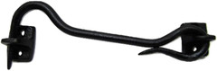 New 5.5 inch Black Cast Iron Barn Door Gate 2 Piece Latch Hook Cabin Mud Room