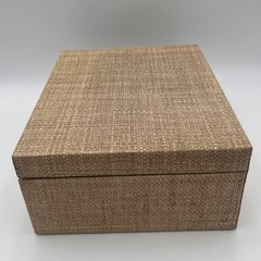 Made Goods Valeria Box Set of 2 Woven Natural Raffia Storage Boxes