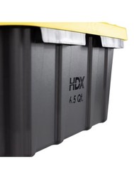6.5 qt Storage Bin Container Tote Mini Yellow Lid TikTok Viral Tough – NEW