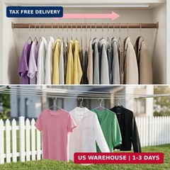 30Pack Heavy Duty Metal Coat Hangers, 16.5 in Stainless Steel Wire Hangers with