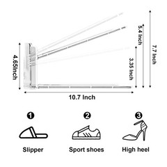 Shoe Slots Organizers 10Pack Shoe Stacker Adjustable Space Saver 50% Shoe Rack
