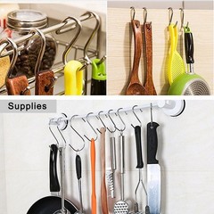 10 Pack Heavy Duty Black S Hooks – Perfect for Kitchen & Closet Organization