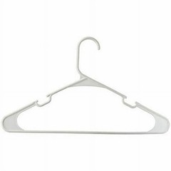 Mainstays Clothing Hangers, 50 Pack, White, Durable Plastic