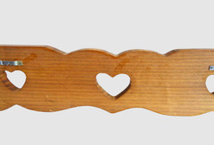 Rustic Solid Oak Wood 4-Peg Hook Coat/Jacket Rack Hanger Wall Mt Panel 24″ Long
