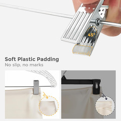 Clear Plastic Pants Hangers 12 Pack, Set Hanger for Tops and Bottoms, Non Slip S