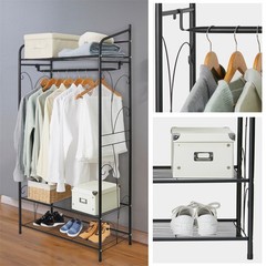 Large Garment Clothes Rail Home Retail Coat Stand Hanging Display Portable Tidy