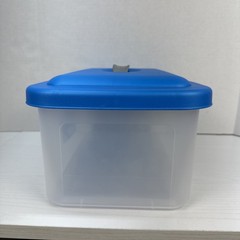 VTG Sterilite Show Offs 1894 Storage Tote Hinge Handle Sail Blue Lid 14x9x7 2004