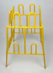 Vintage Yaffa Style Yellow Plastic Shoe Rack – MISSING ONE TOP PIECE – SEE PICS