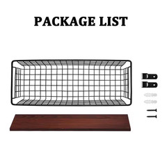Black 16.5 In. X 3.5 In. Metal Decorative Basket Set of 2 with Handles