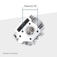 52.4mm Cylinder Head Assembly for 4 Stroke 110cc ATV Go Metallic primary color