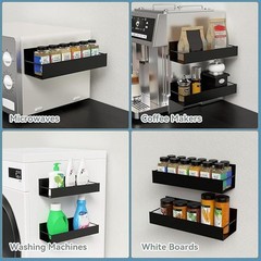 2 Pcs Wall Mount Spray Can Organizer Rack for Garage, Home, Tool Box Storage