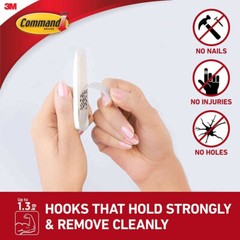 2 Packs 3M Command 2 Medium Utility Hooks & 4 Adhesive Strips Per Pack Max 3 lb