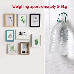 Strong Damage Free Self-Adhesive Wall Hooks No-Drill Hangers Frames Clocks UK