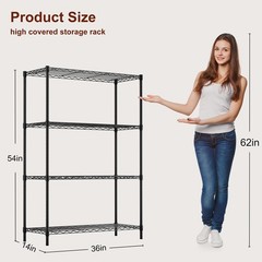 Heavy Duty Adjustable Metal Wire Shelving Unit Home Garage Storage Organizer