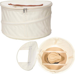 Stackable Hat Storage Box | Pop-Up Container for Hats & Toys | Dust Cover Ivory