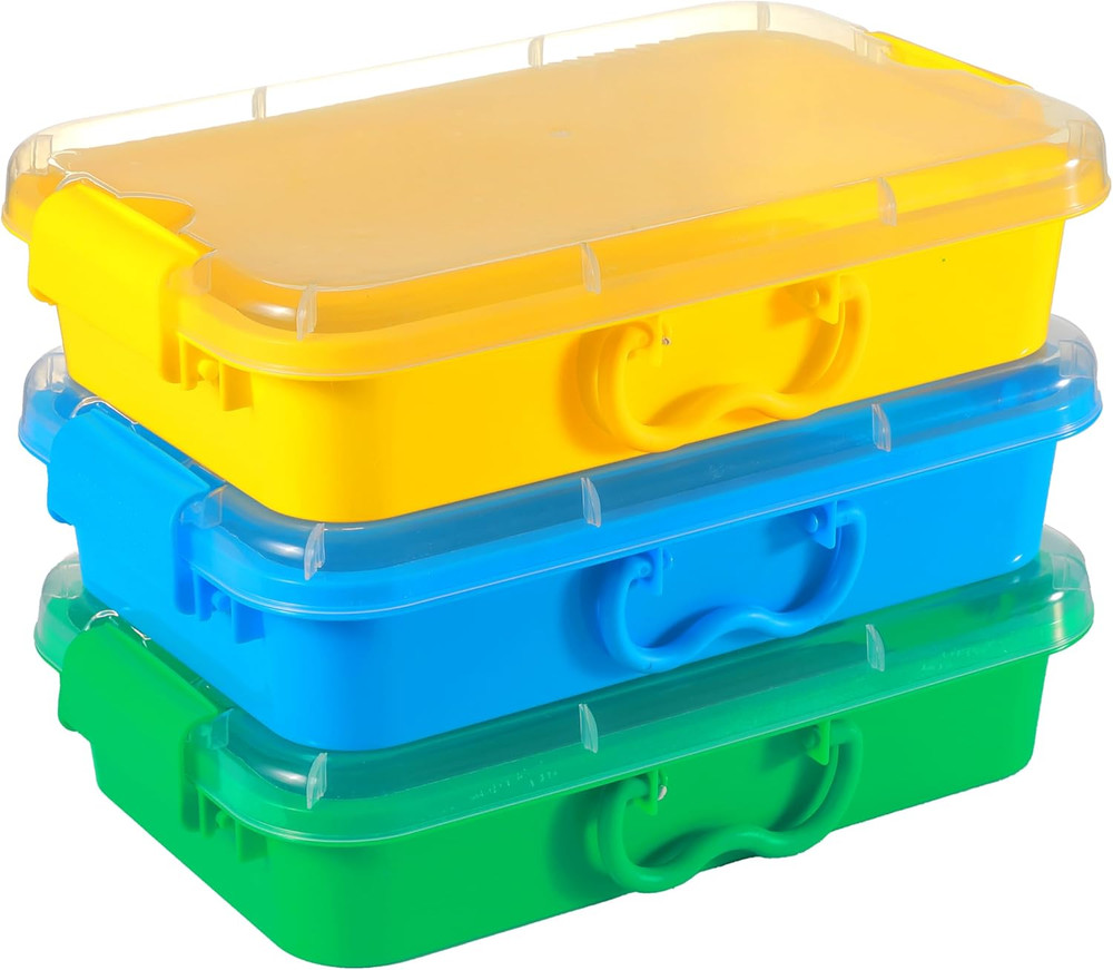 Stackable Sensory Bin Set for Toddlers – 3 Durable Storage Containers