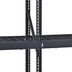 Heavy-Duty 4-Shelf Metal Garage Storage Unit – Black, 77″W x 72″H x 24″D